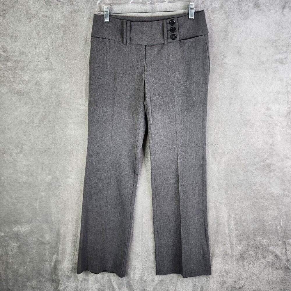 Womens My Michelle Gray Dress Pants Straight Leg Size 3